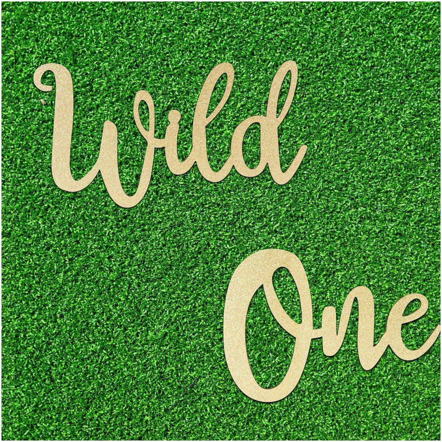 Wild Jungle One-Year Sign, Gold, Boy's Birthday & Anniversary