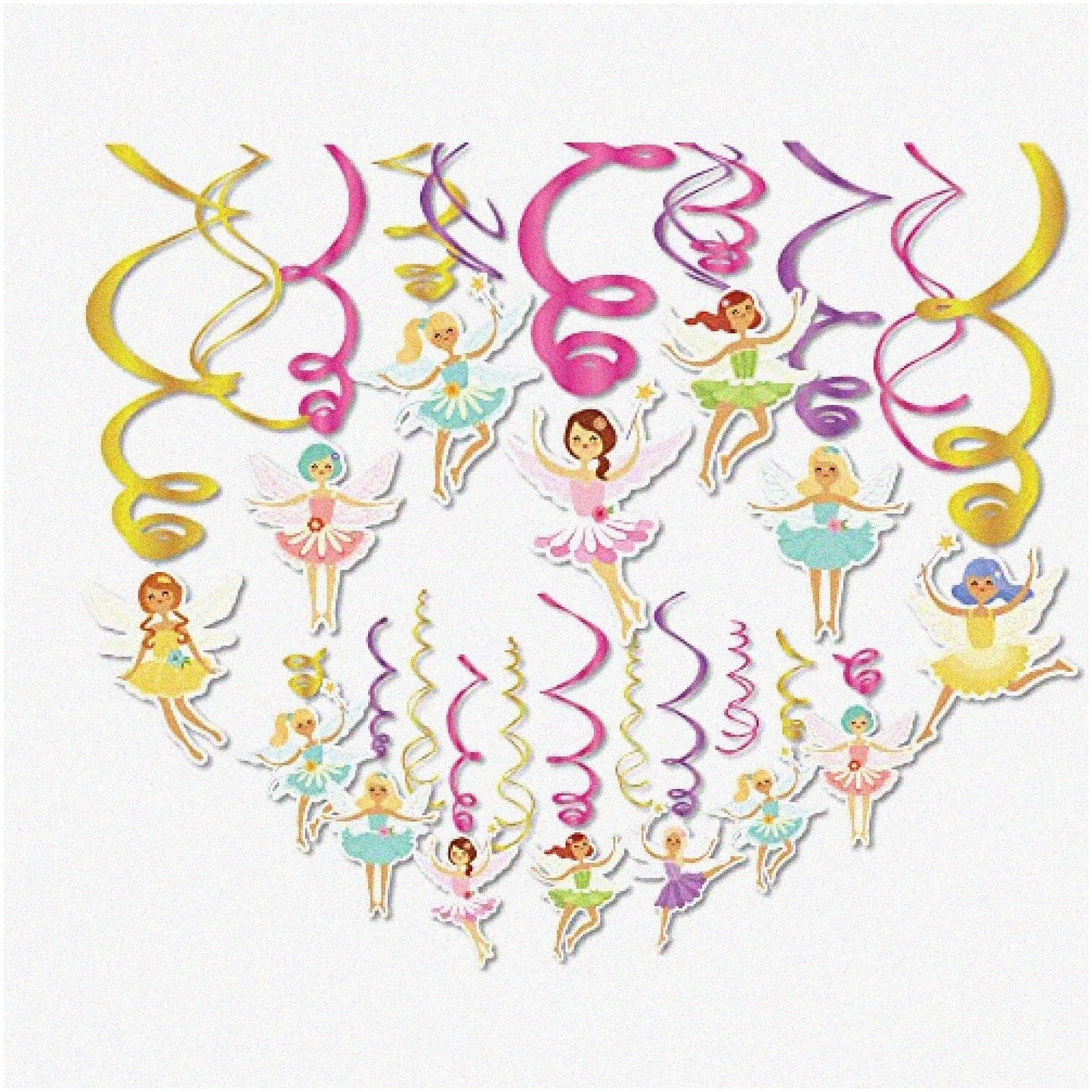 30ct Fairy Swirl Decorations for Kids' Parties