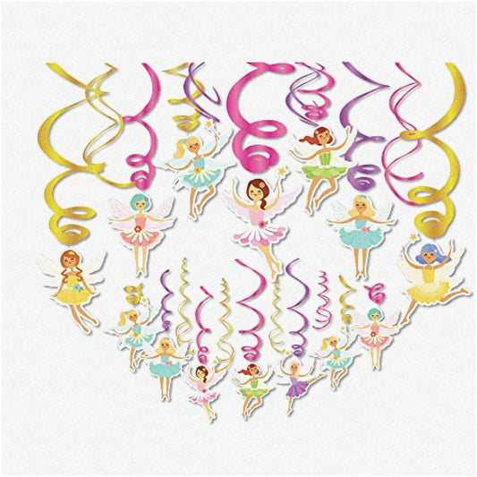 30ct Fairy Swirl Decorations for Kids' Parties
