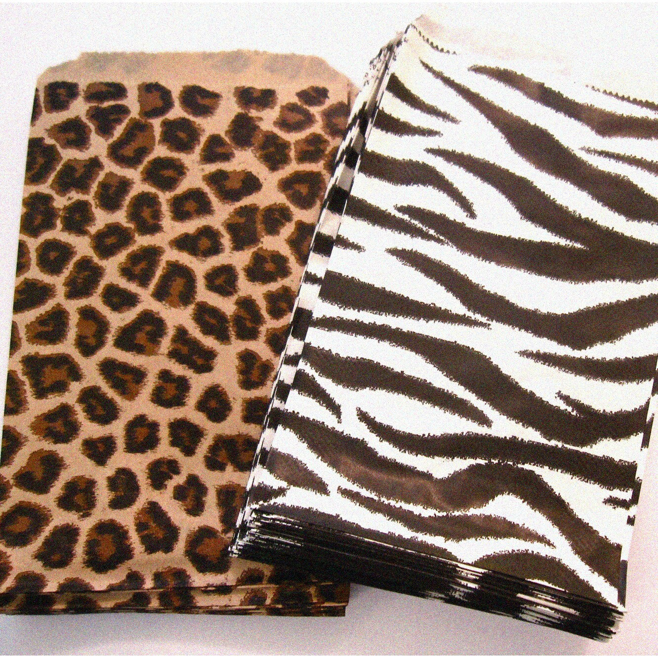 Animal Print Gift Sacks 4x6 Pack of 100