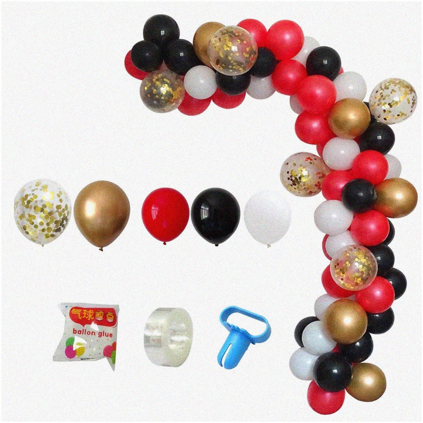 Balloon Garland Kit 113Pcs Latex Gold Confetti