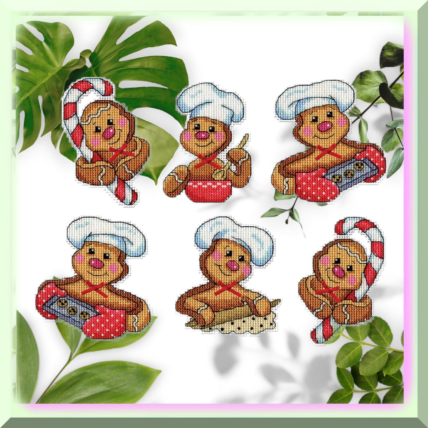 Festive Cross Stitch Ornament Kit for Holiday Decor