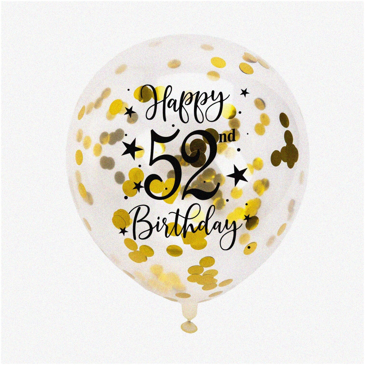 Golden Celebration 52nd Confetti Balloons 12in 16 Pack