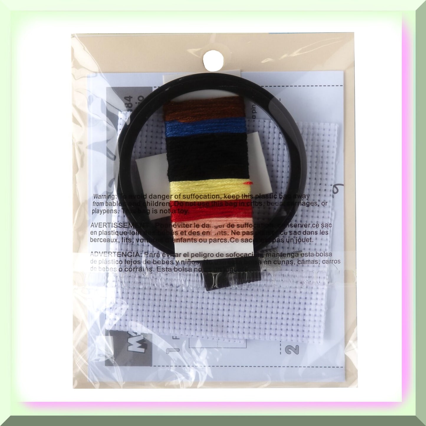 Beginner Cross Stitch Kit with Mario Theme and 11 Count Aida