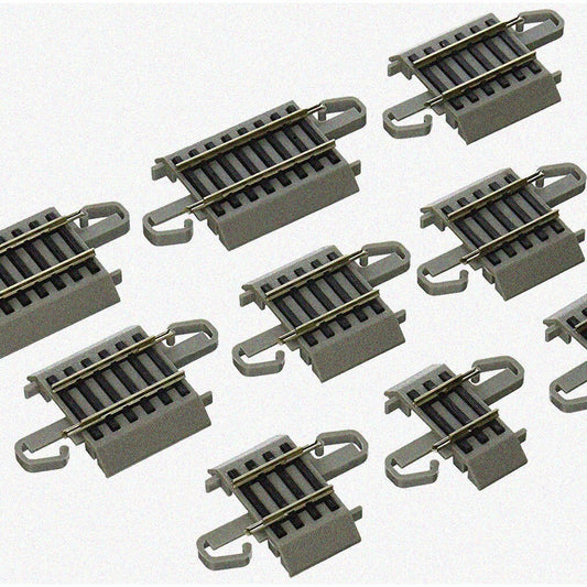 Snap-Fit HO Scale Track Assortment Nickel Silver Rails Gray Roadbed