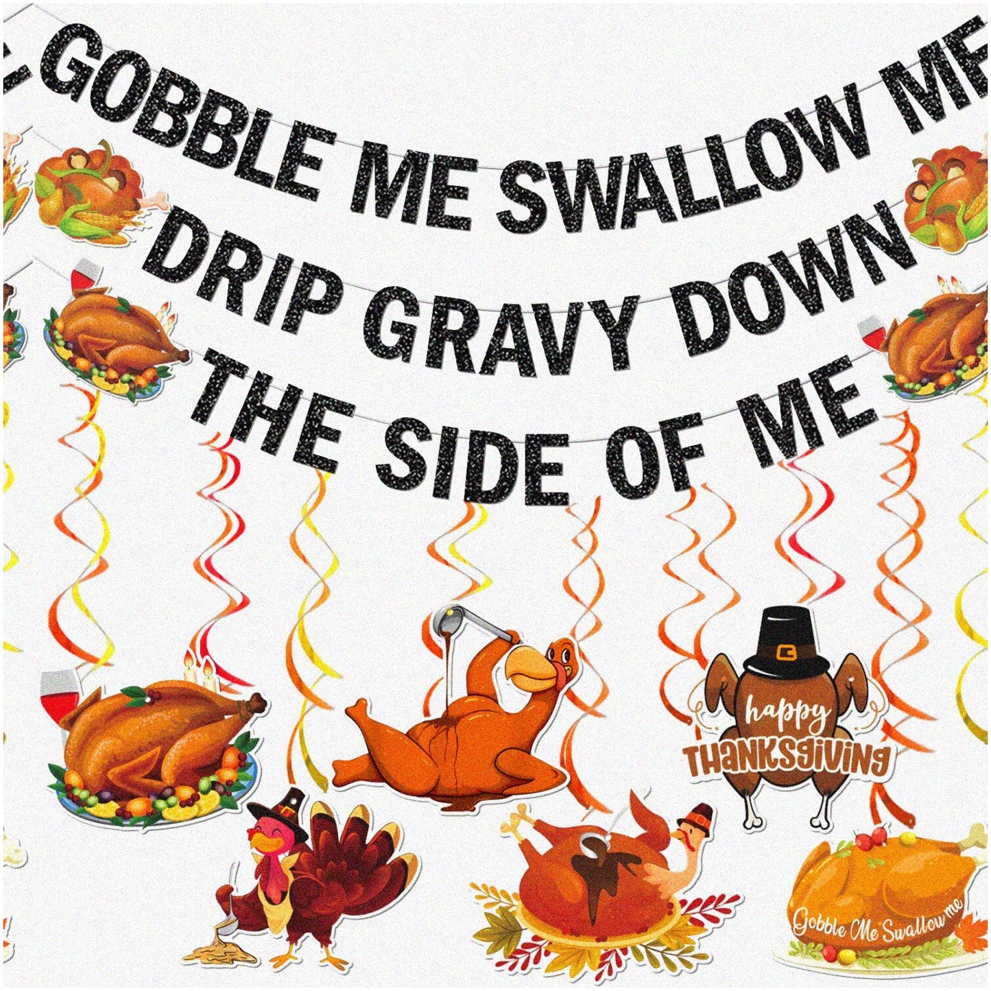Thanksgiving Party Decorations Set with Banner and Garlands
