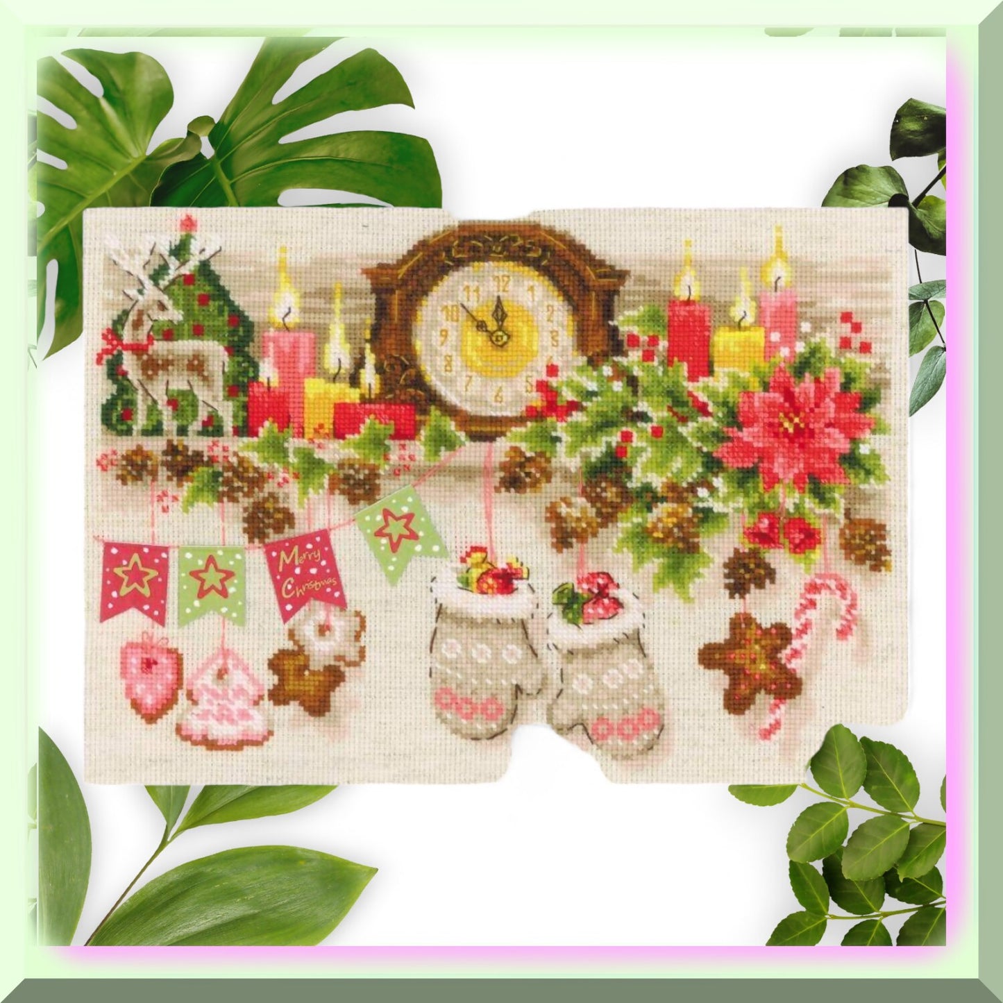 Festive Cross Stitch Kit for Holiday Decor