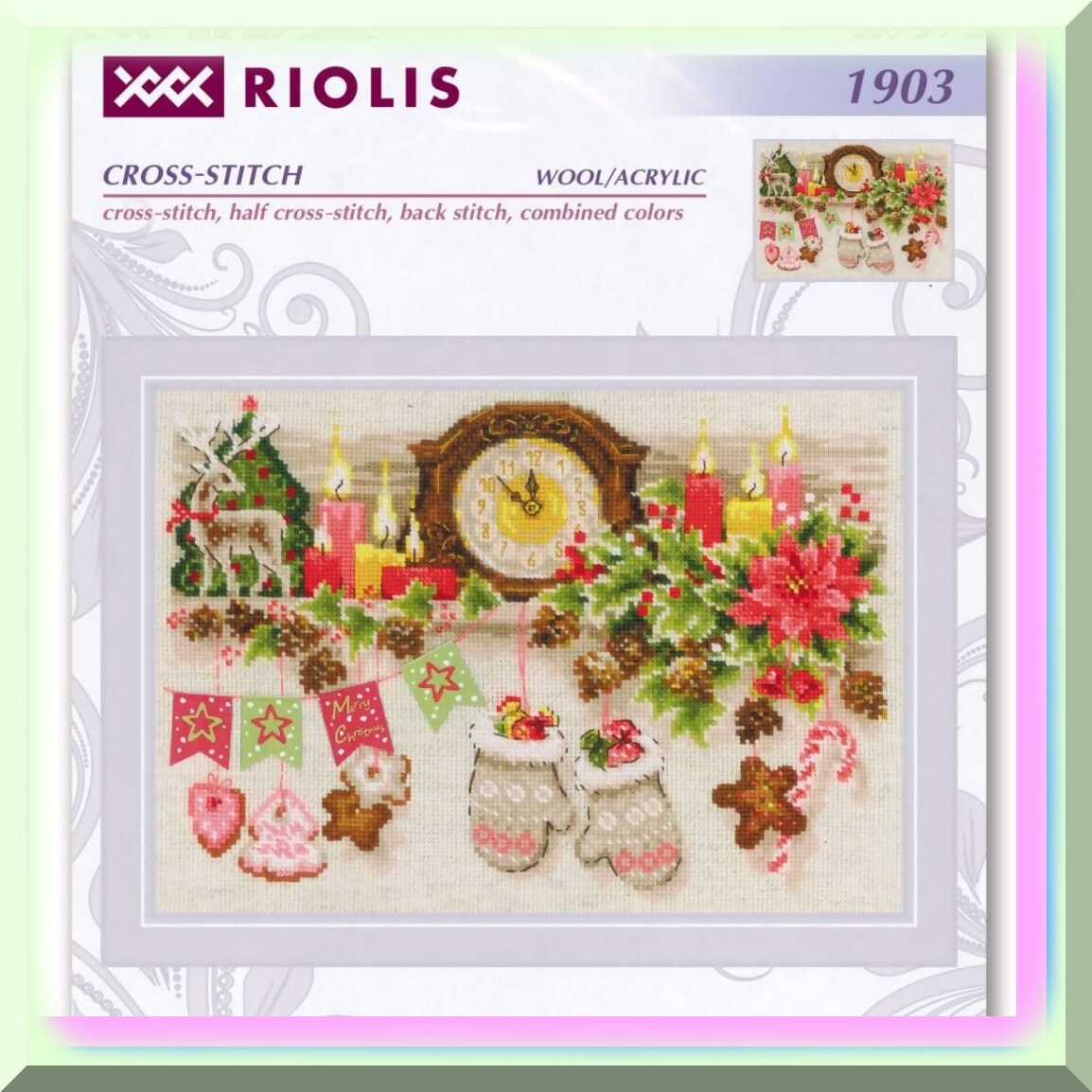 Festive Cross Stitch Kit for Holiday Decor