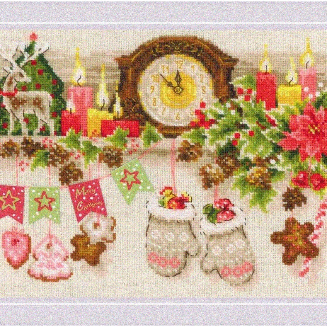 Festive Cross Stitch Kit for Holiday Decor