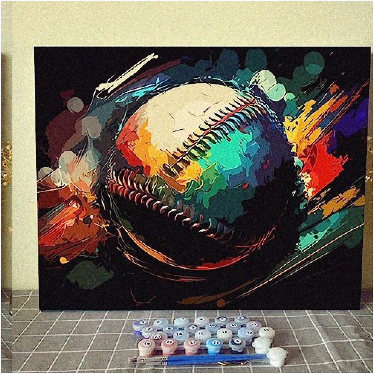 Rustic Rugby Masterpiece DIY Watercolor Painting Kit