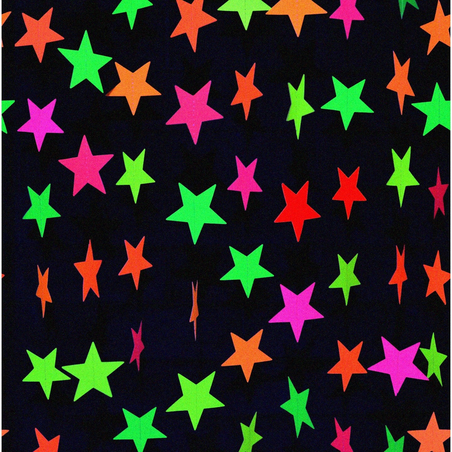 Neon Star Light Glow Party Garland 78ft 6 Pack