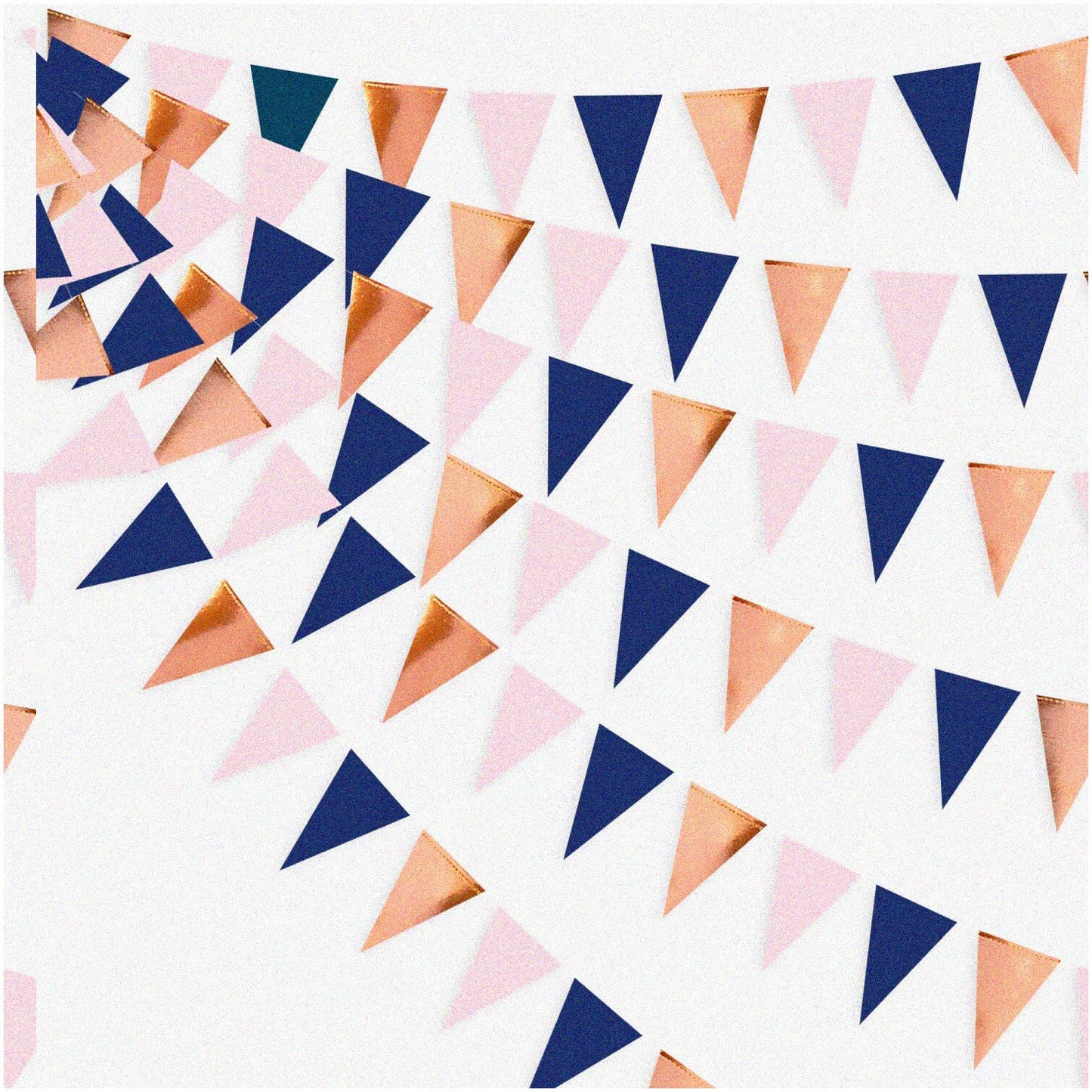 30ft Navy Blue Triangle Flag Bunting with 78 Flags