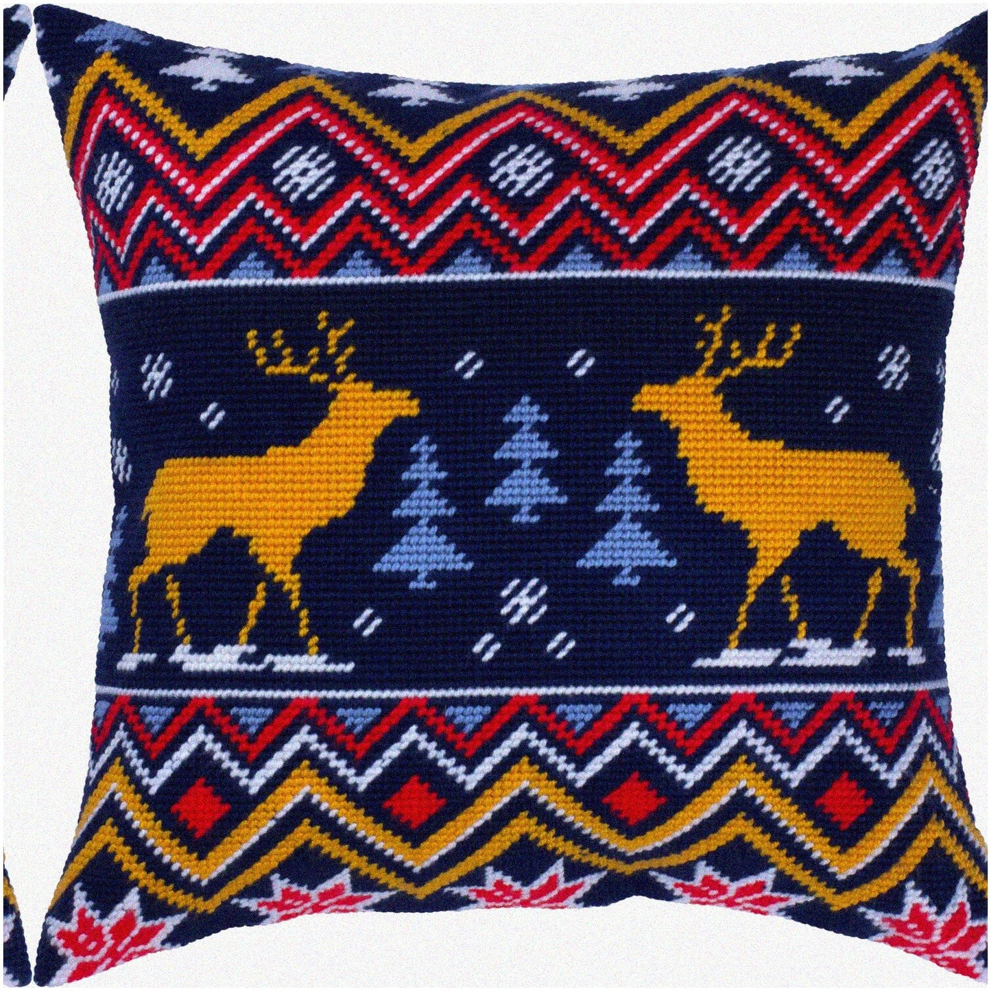 Winter Moose Cross-Stitch Kit for Beginners