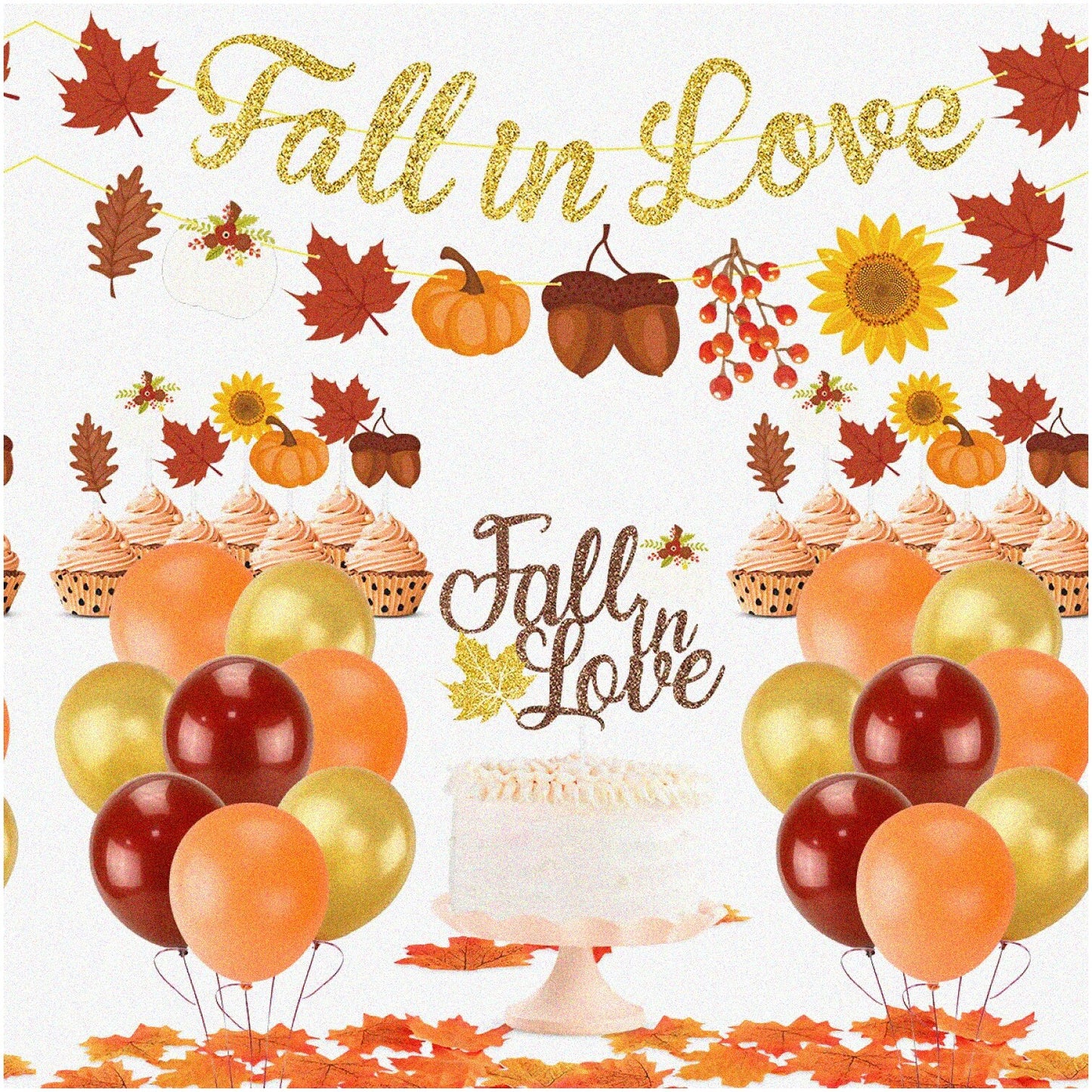 Autumn Fall Celebration Kit with Balloons and Decorations