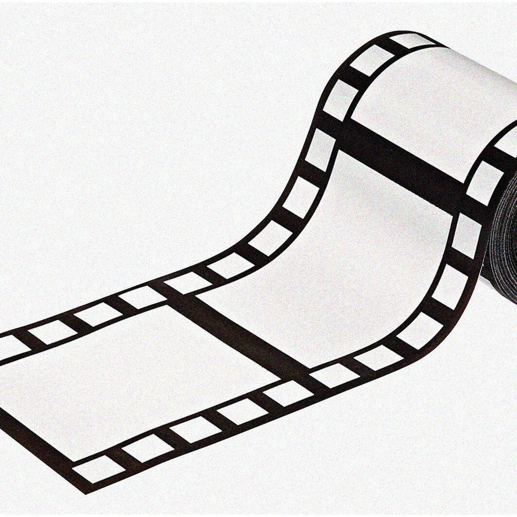 Filmstrip Party Tape Black/White 3x50 ft