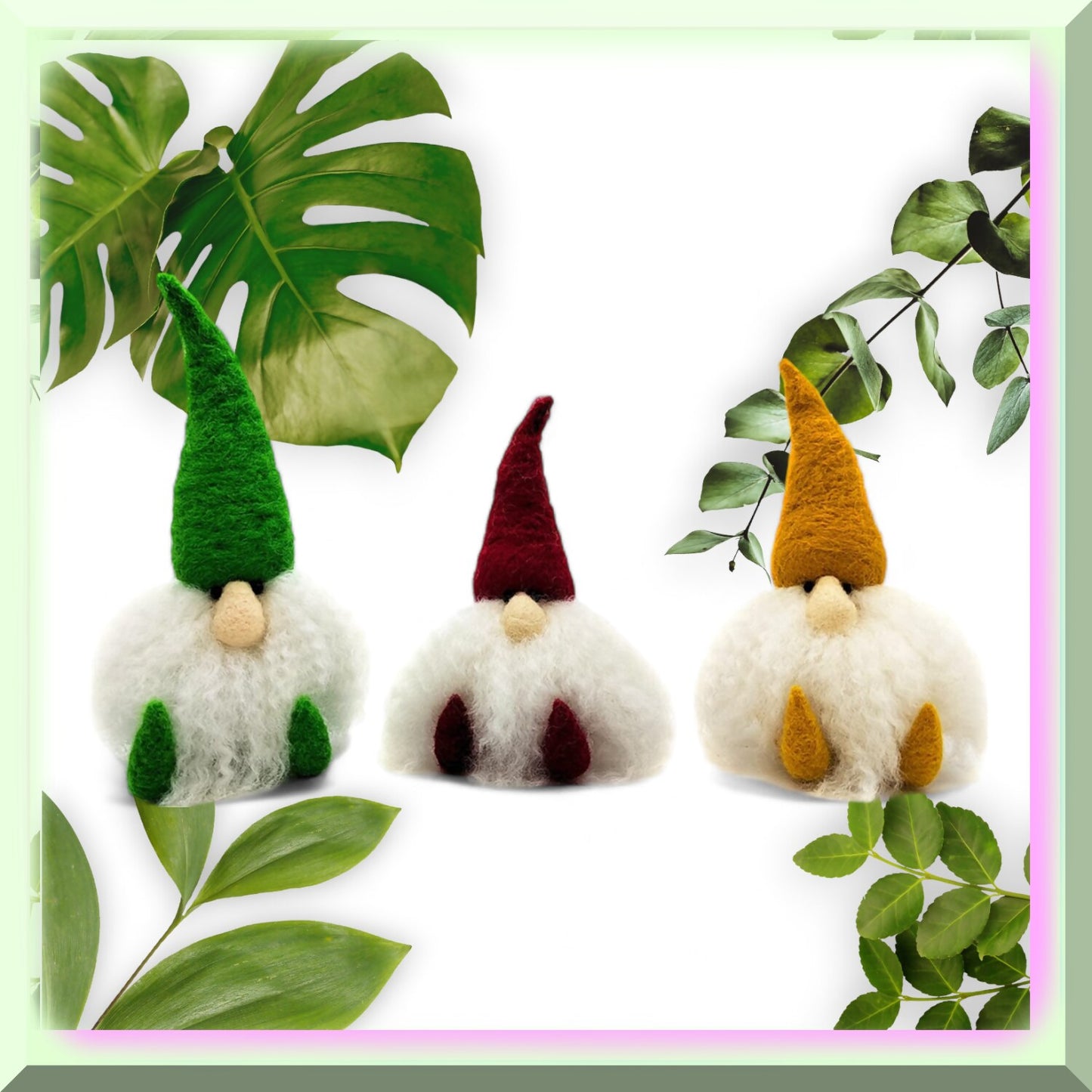 Mother's Day Gnome Felting Kit for Creating 6-Inch Ornaments