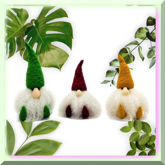 Mother's Day Gnome Felting Kit for 6-Inch Ornaments