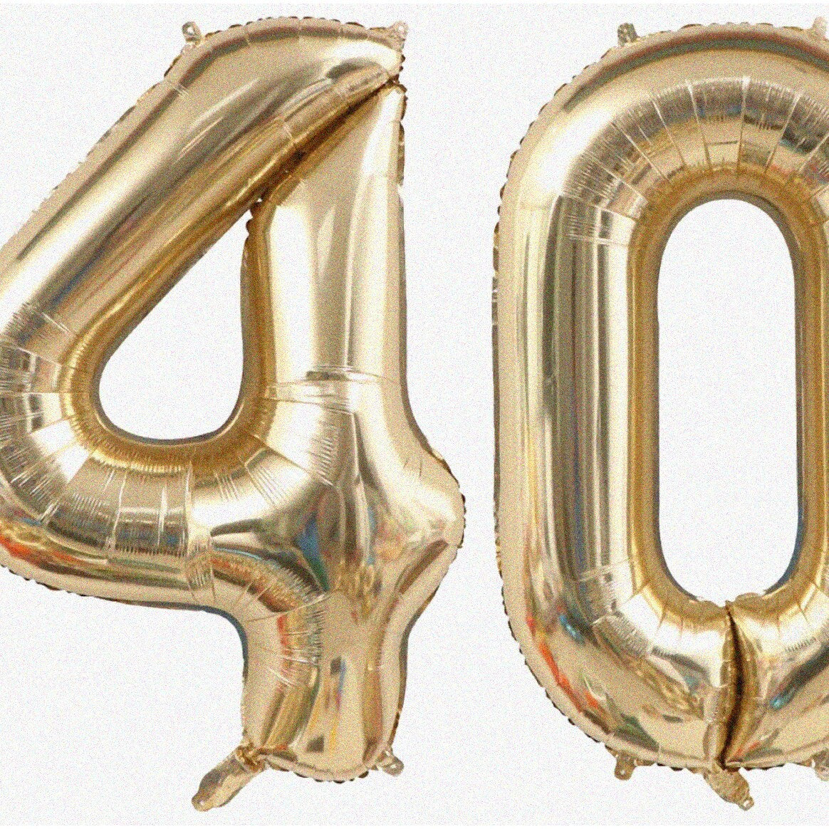 40" Light Gold Number Balloon for Celebrations