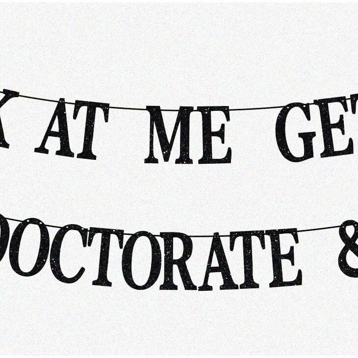 Doctorate Degree Celebration Kit with Banner and Decorations
