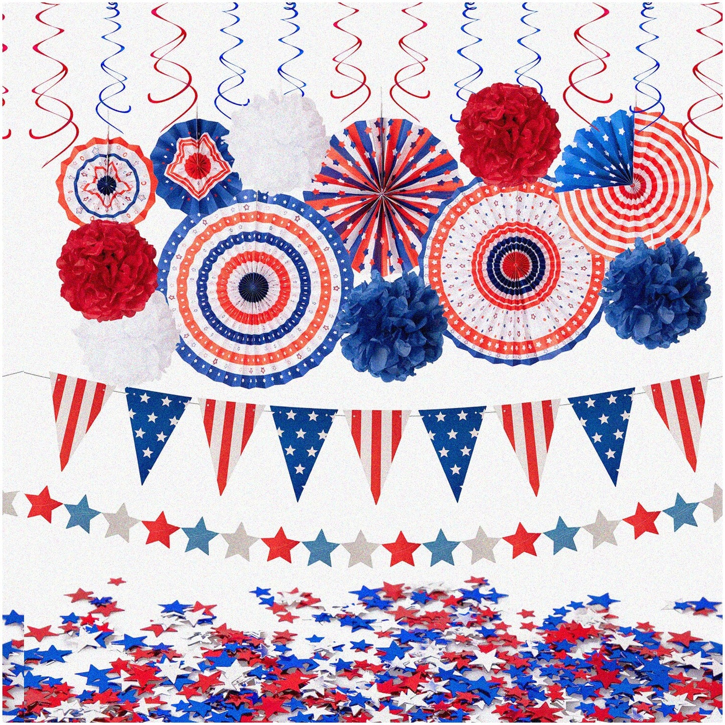 29PCS Patriotic Party Decor Set for 4th of July