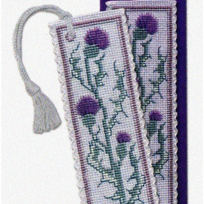 Ancient Thistle Cross Stitch Bookmark Kit for Beginners