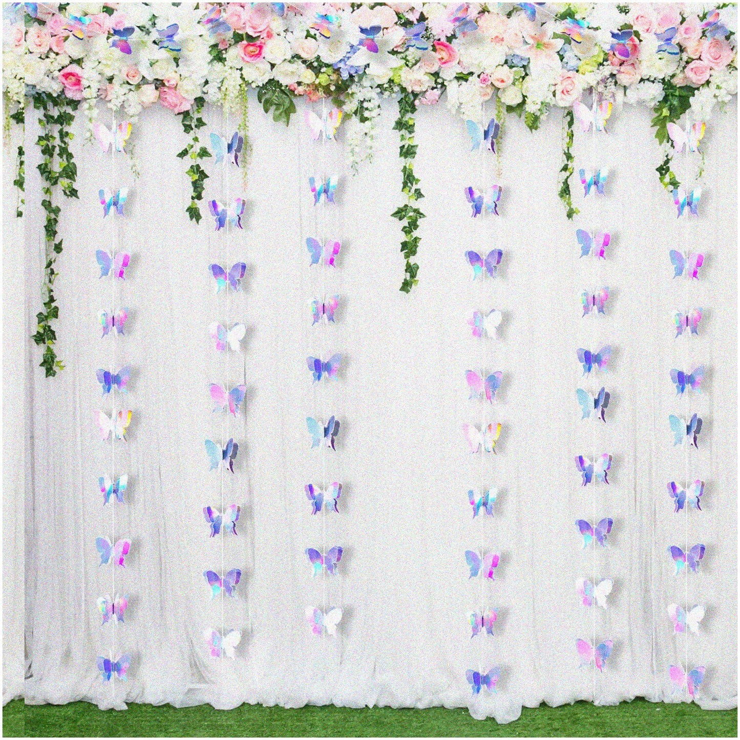 Peachy Blooms Pastel Orange Hanging Decorations 12 pcs