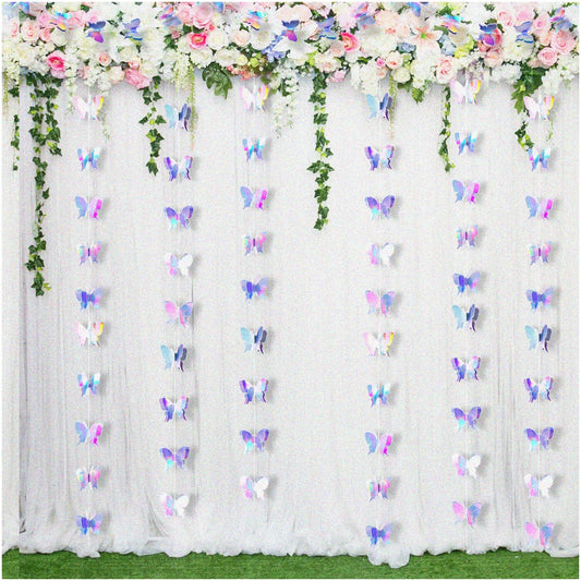 Peachy Blooms Pastel Orange Hanging Decorations 12 pcs