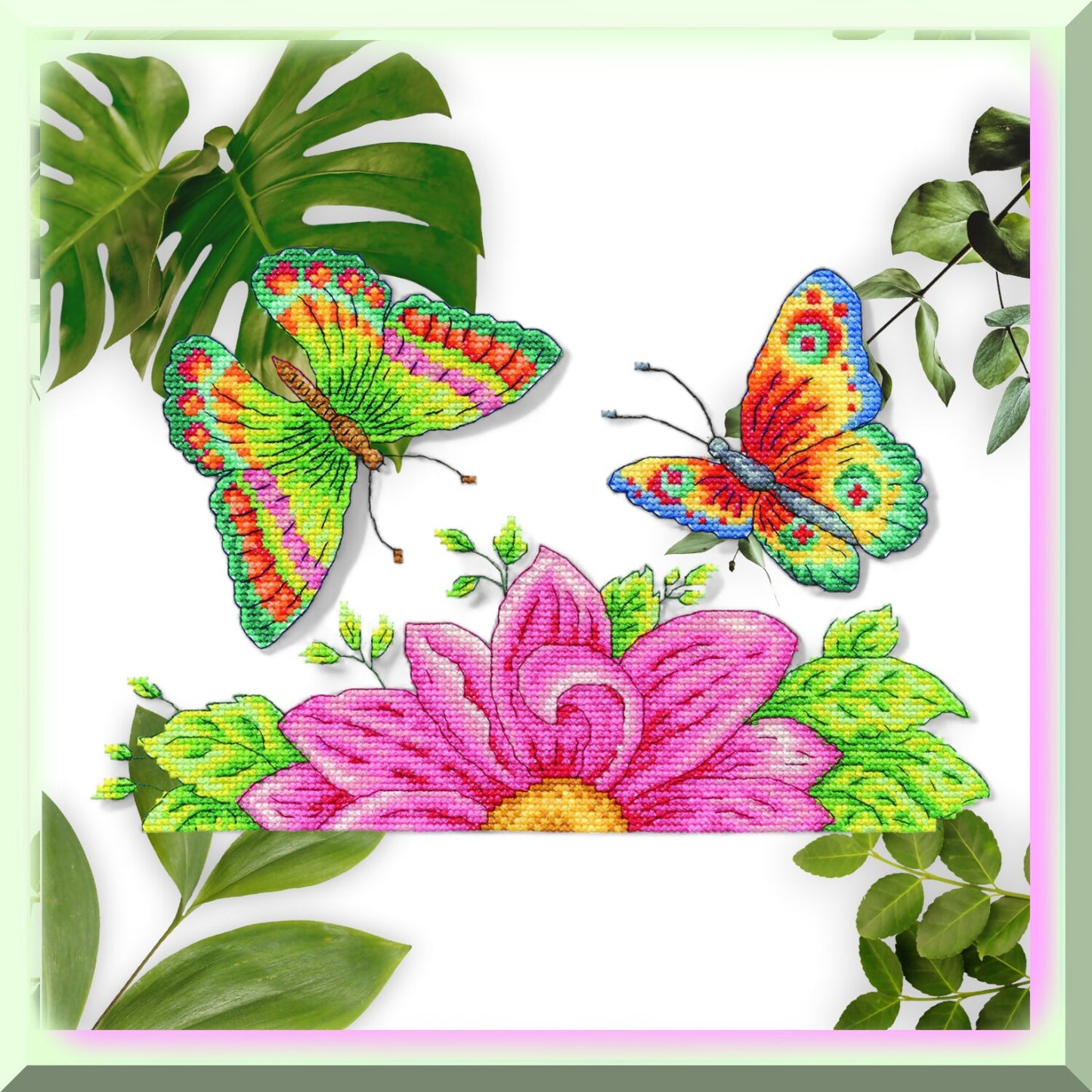 Butterfly Garden Cross Stitch Kit for Beginners