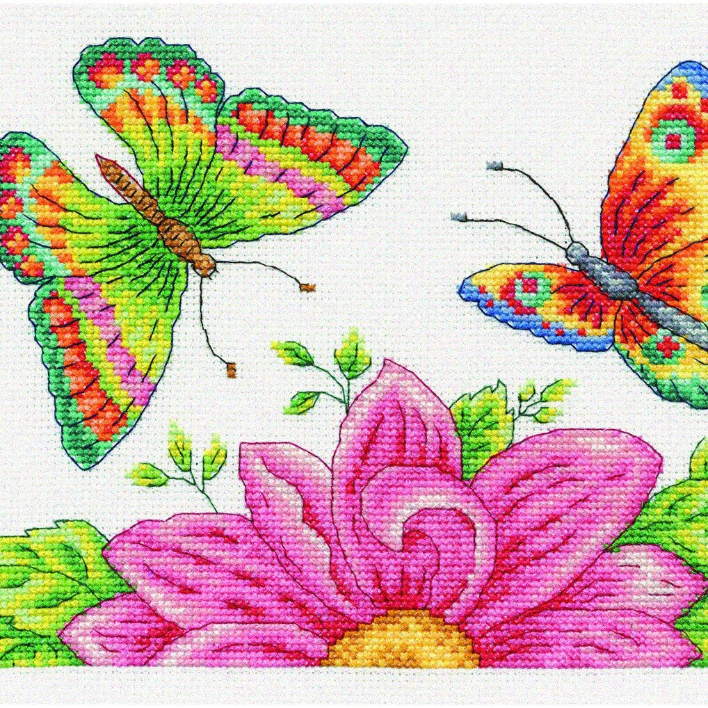 Butterfly Garden Cross Stitch Kit for Beginners
