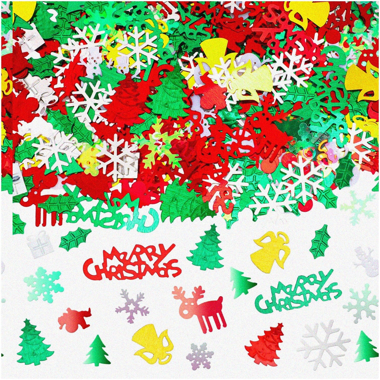 Festive Snowflake Elk Party Scatter Confetti Set