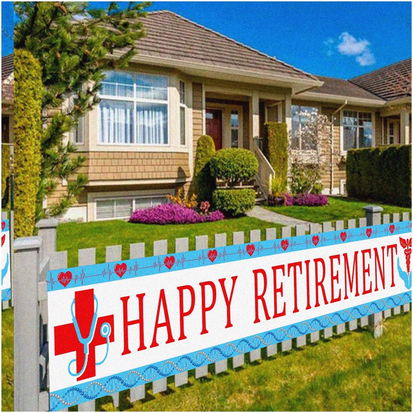 Medical Staff Retirement Banner 9.8ft Nurse Doctor Celebration Decor