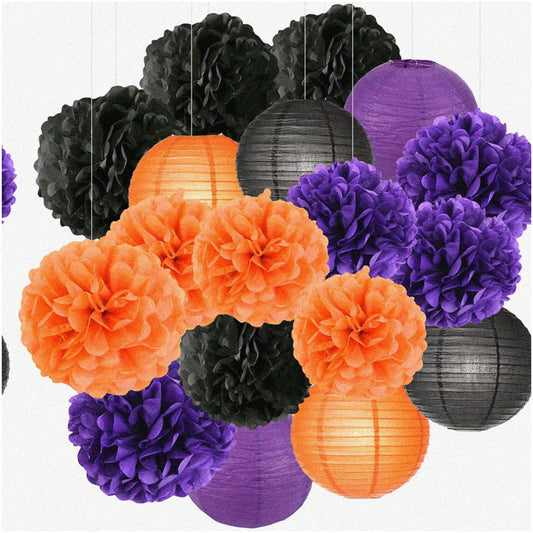 Greenery Bliss Tissue Paper Pom Poms 8-12 Inch 12 Pack