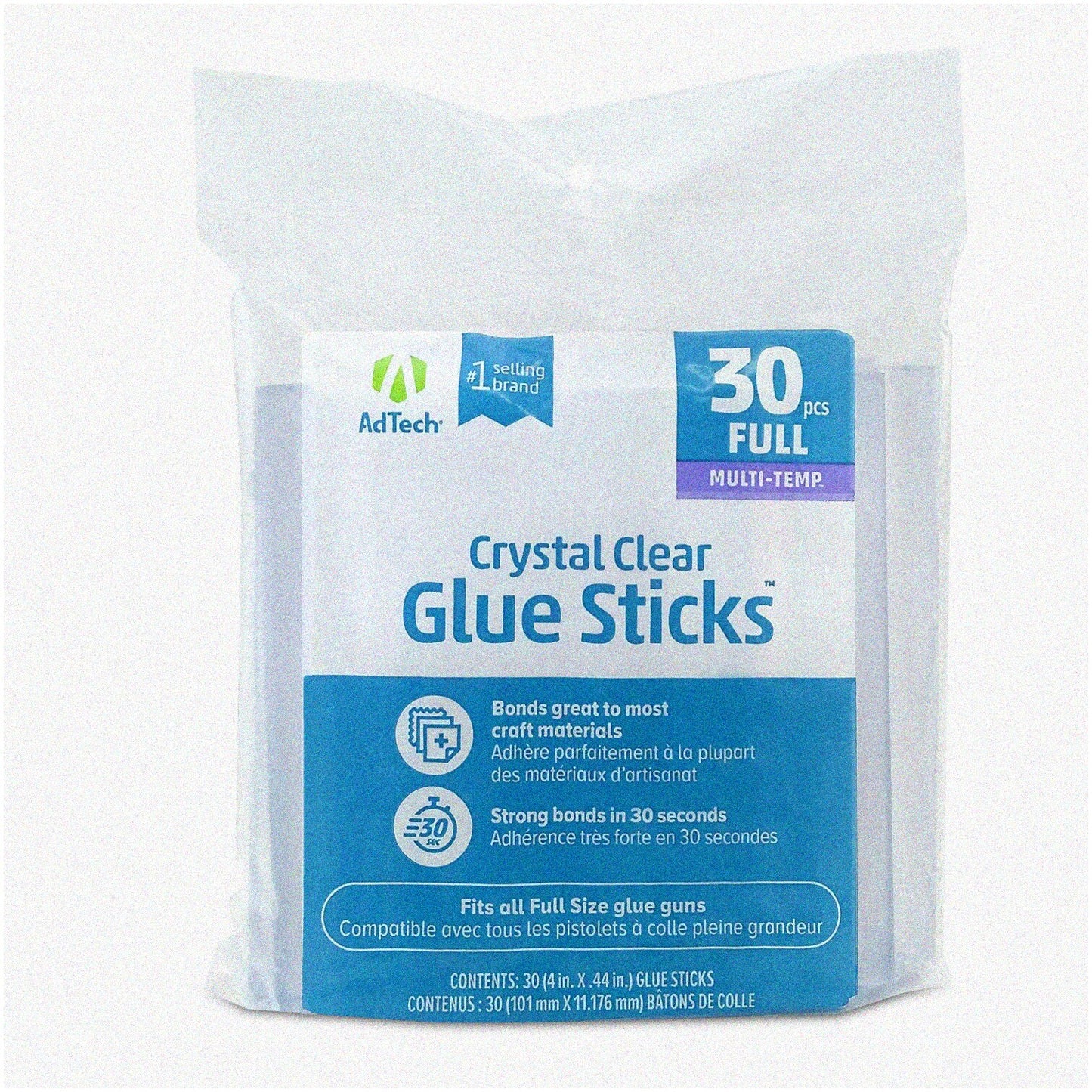 Multi Temp Full Size 4-Inch Adhesive Pack 30 Sticks