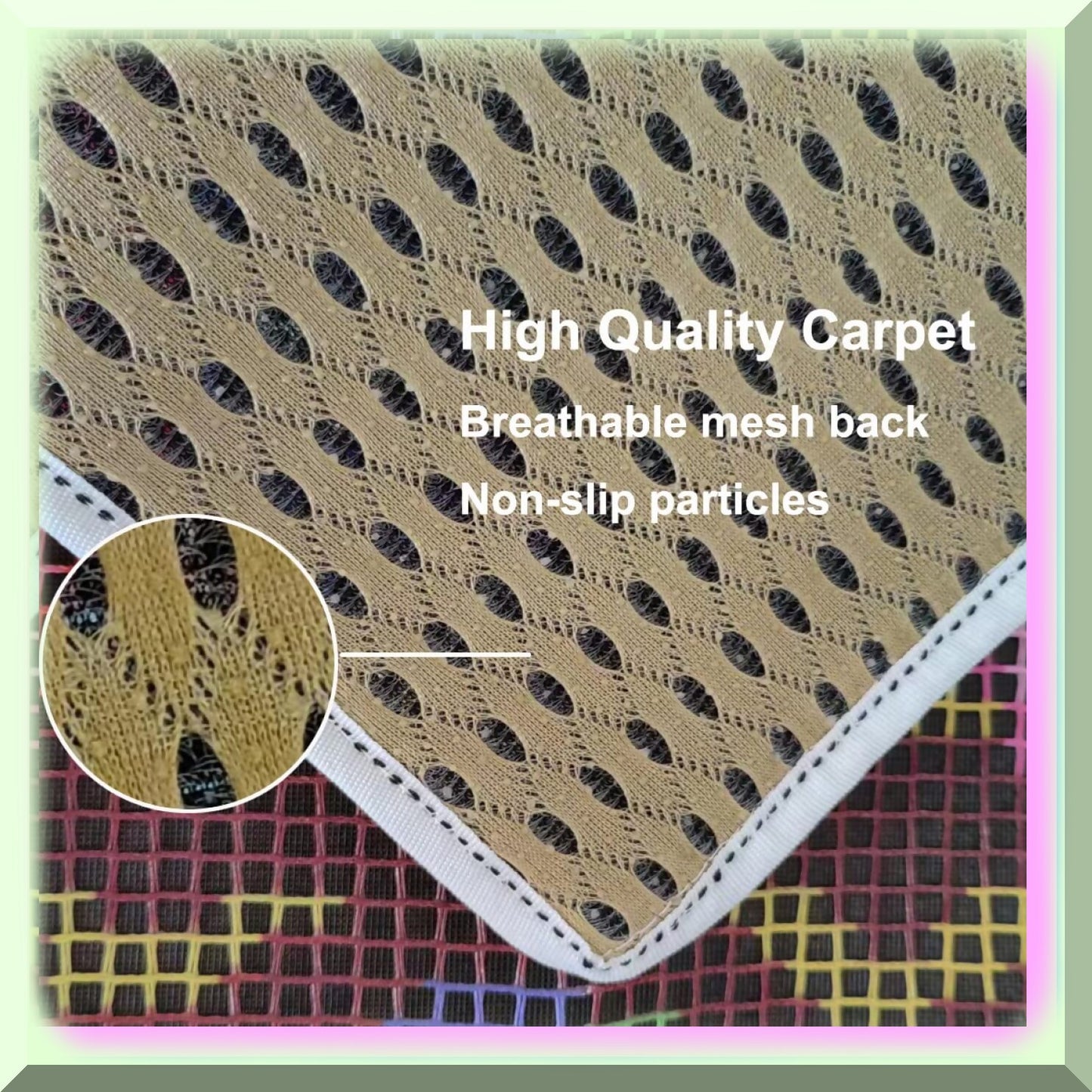 Colorful Latch Hook Rug Kit for DIY Crochet Mat