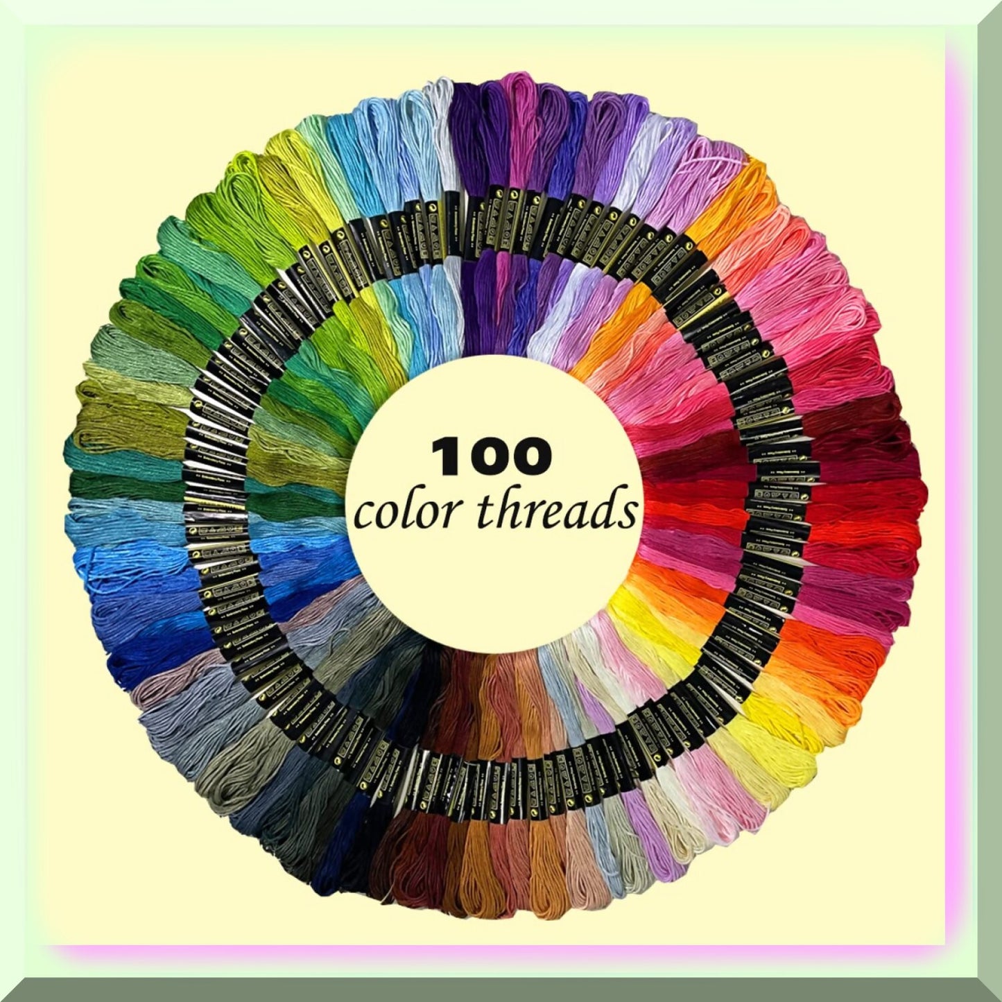 Complete Embroidery Kit with 141 Pcs, Vibrant Threads, Hoops, and Tools