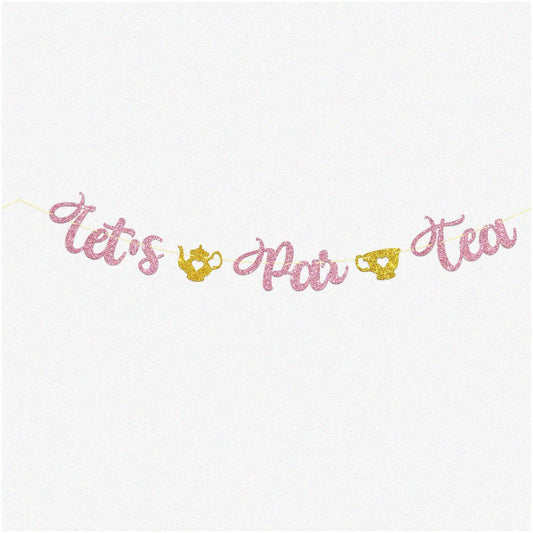 Tea Party Decorations Set with Banner and Bunting