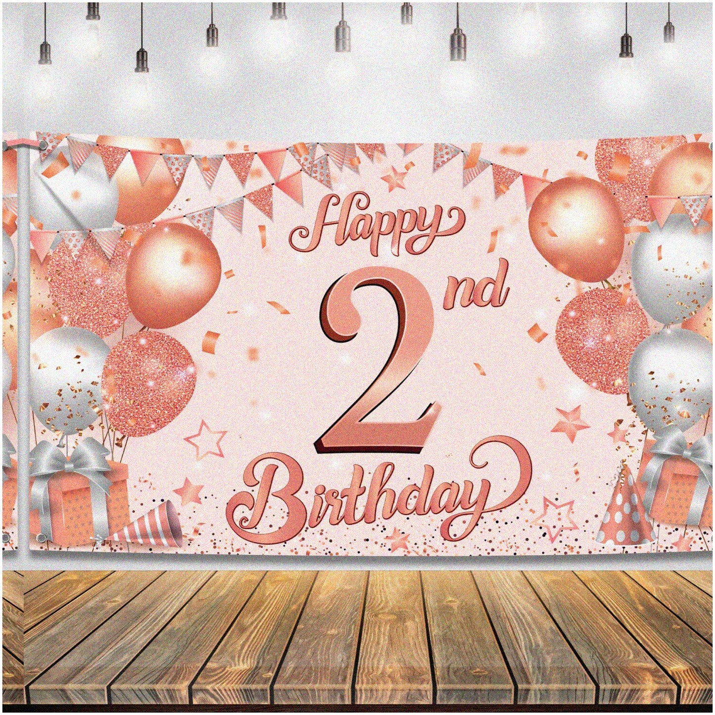 Brides' Bachelorette Party Banner Black Gold 40-inch