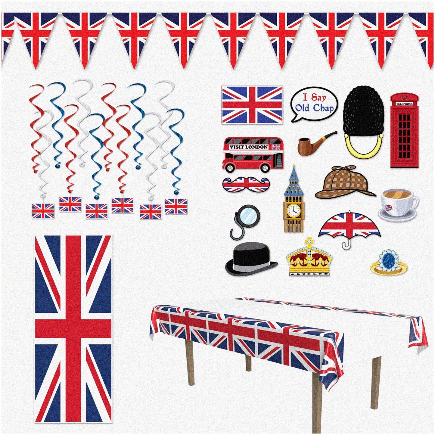 30-Piece UK Decorations Bundle for Celebrations
