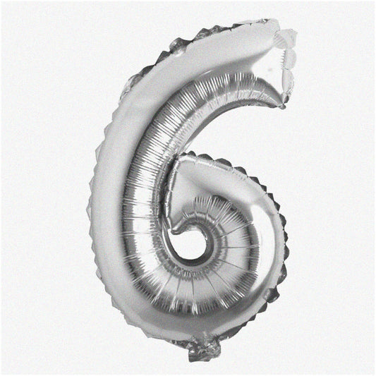 Silver Sparkle 16" Alphabet & Number Foil Balloons Set