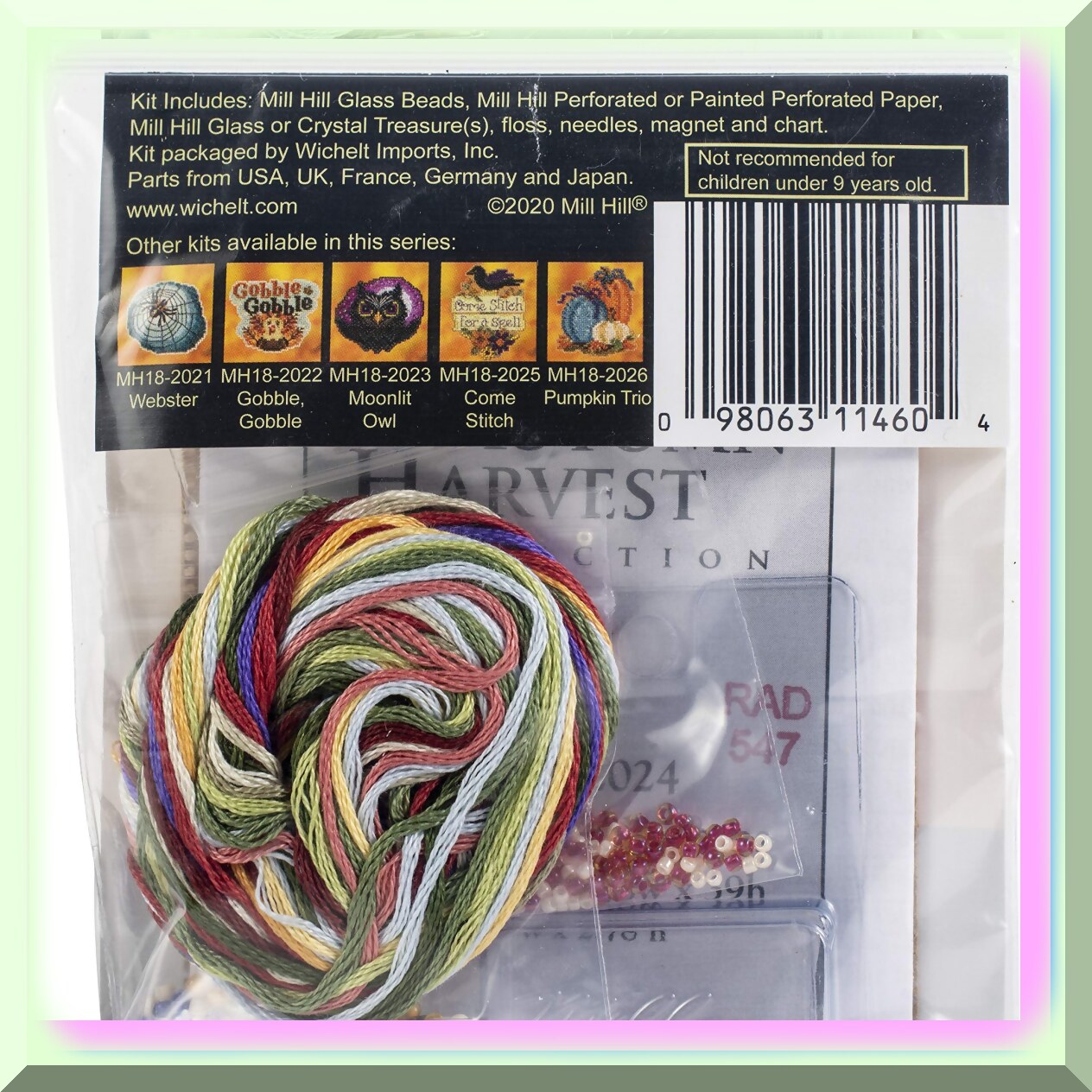 Vibrant Cross Stitch Kit with Beads and Crystal Treasures