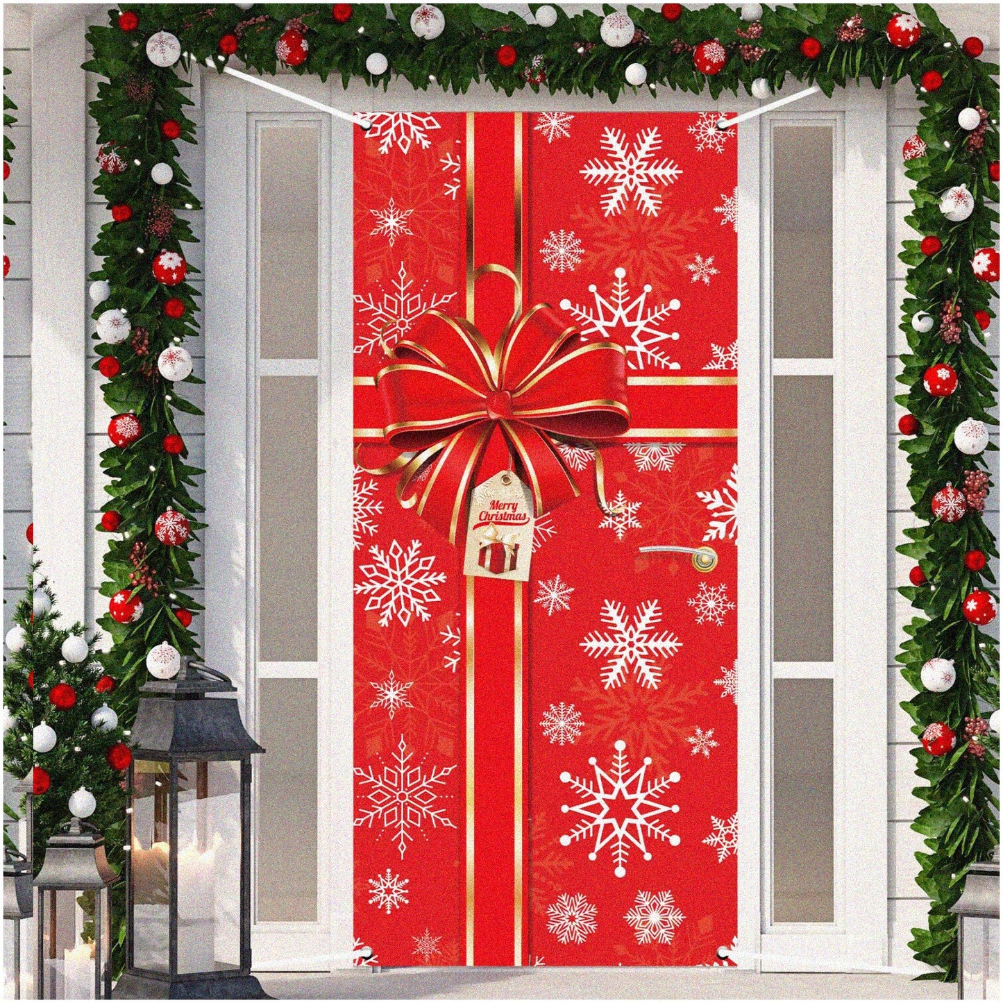 Snowflake Memories Door Banner 35.4x8.7 inches