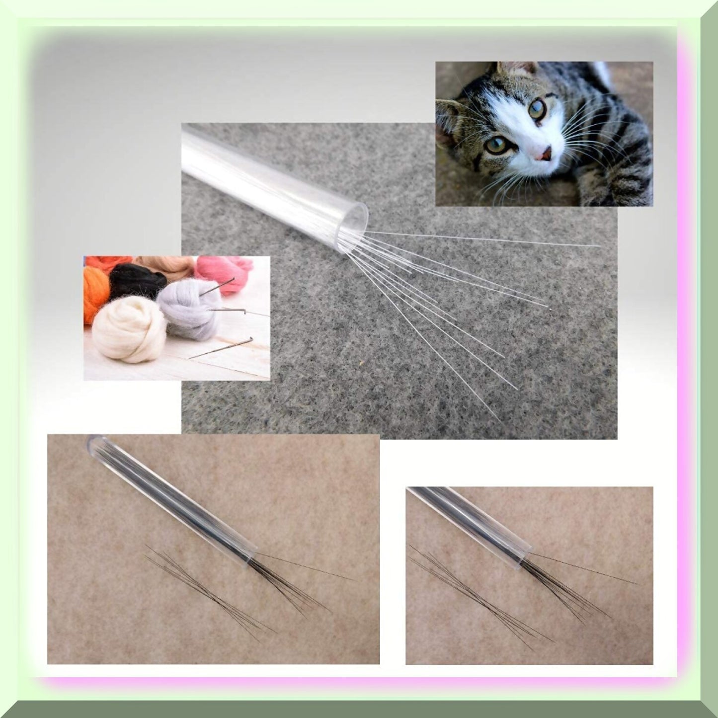 50-Pack White Animal Whiskers for Crafting and DIY Projects