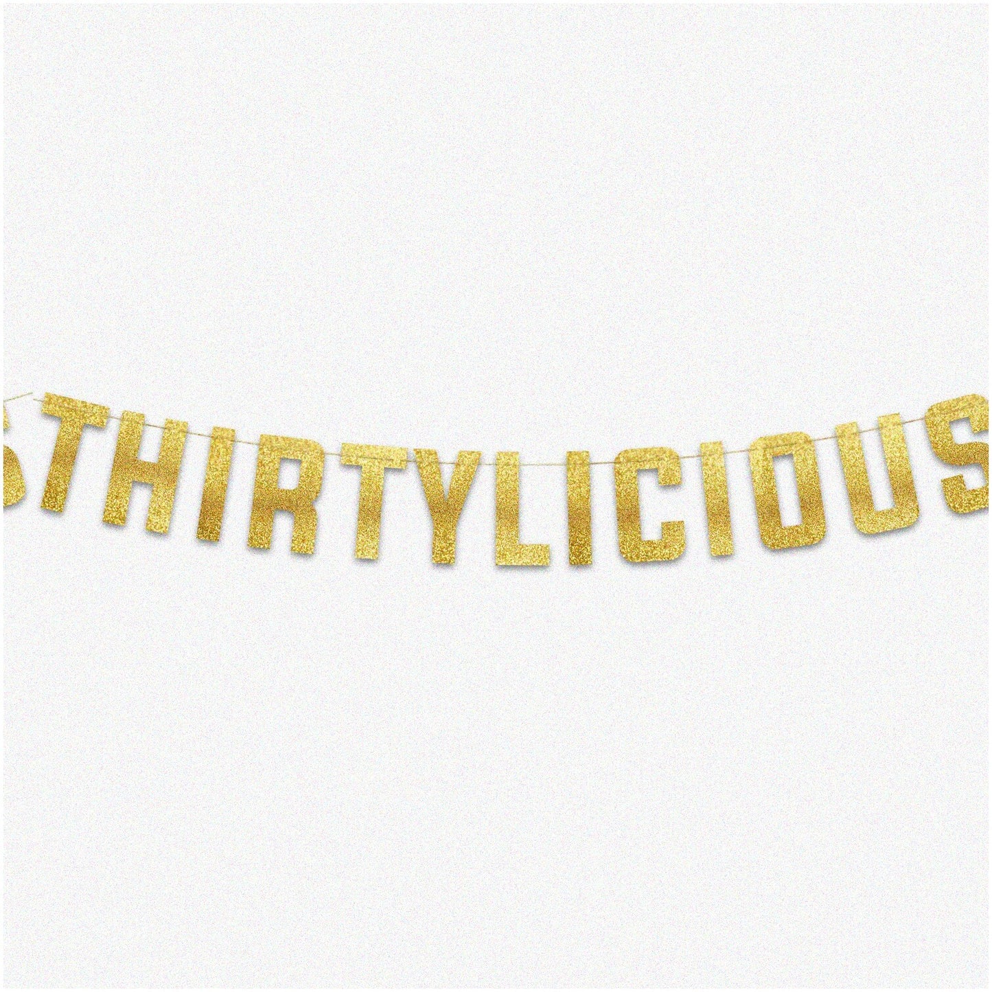 Gold Glitter 30th Birthday & Anniversary Banner