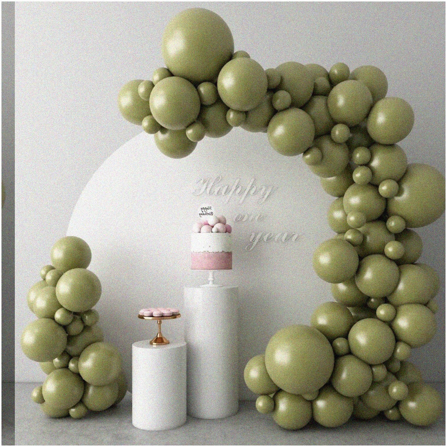 53pcs Assorted Sizes Sage Green Balloons for Party Decorations