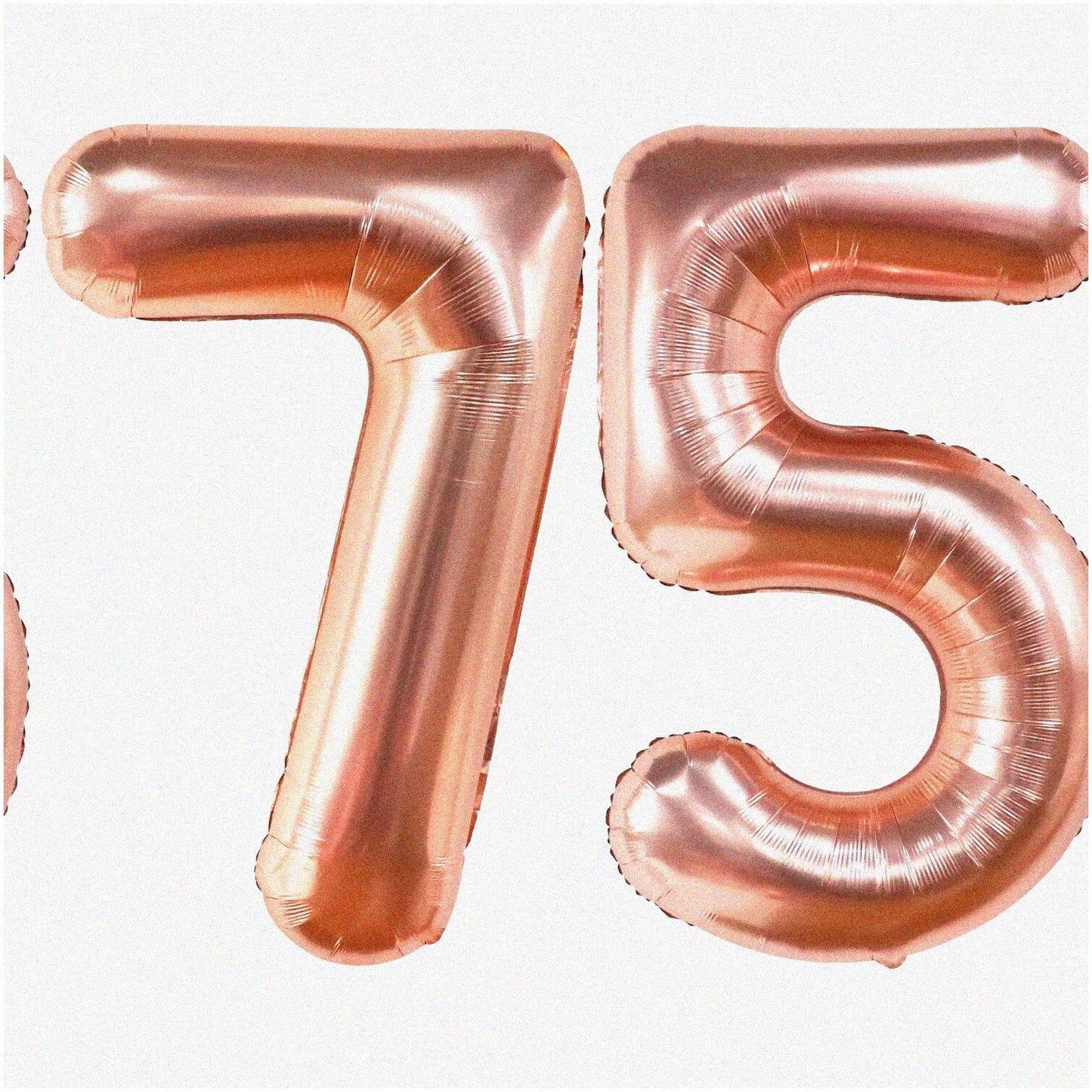 Golden Milestone 75 Balloon Numbers 40 Inch Rose Gold Pack