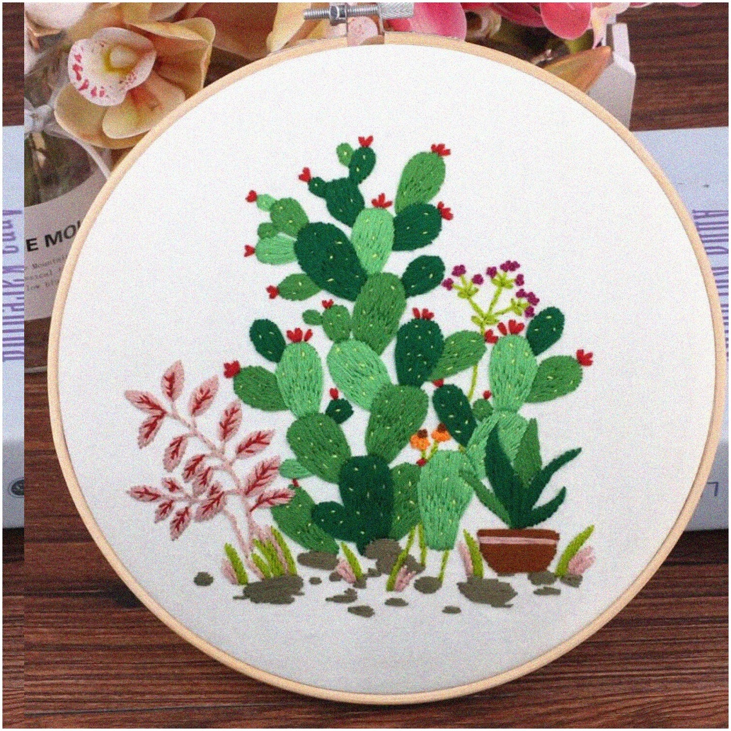 Complete Embroidery Starter Kit for Beginners with Patterns and Tools