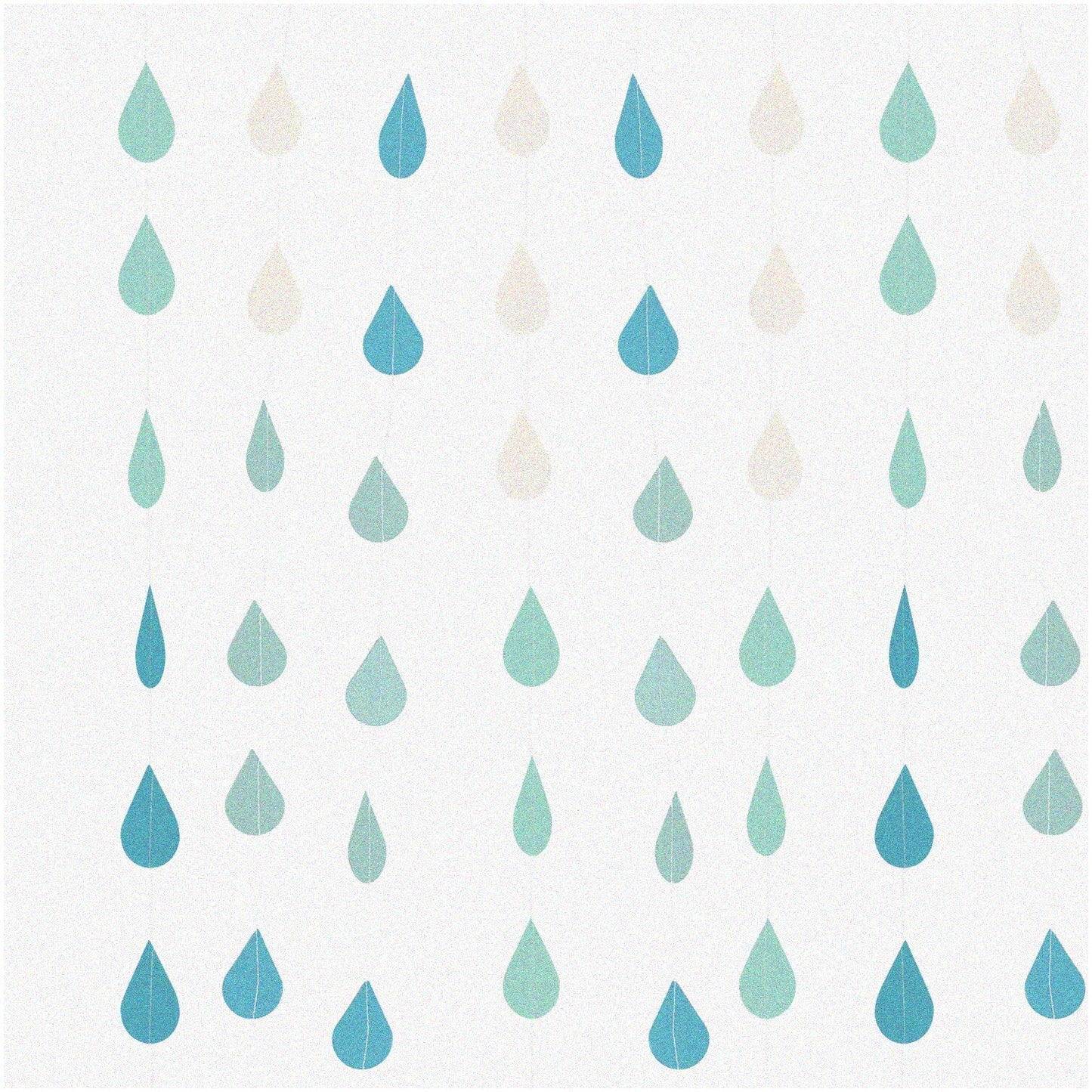 Gradient Blue Raindrop Paper Garland Set, 4 Pack
