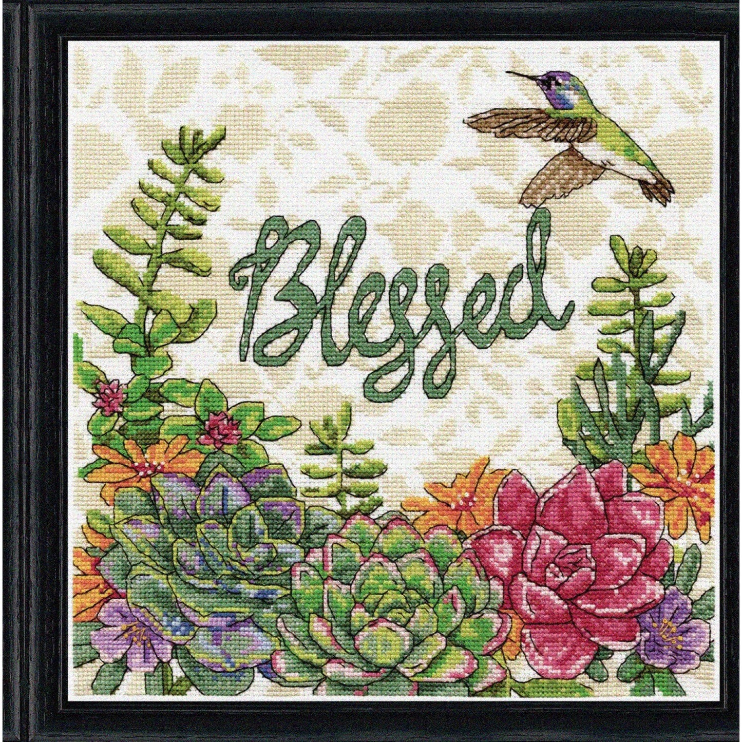 Cross Stitch Kit with 14 Count Aida and Embroidery Floss