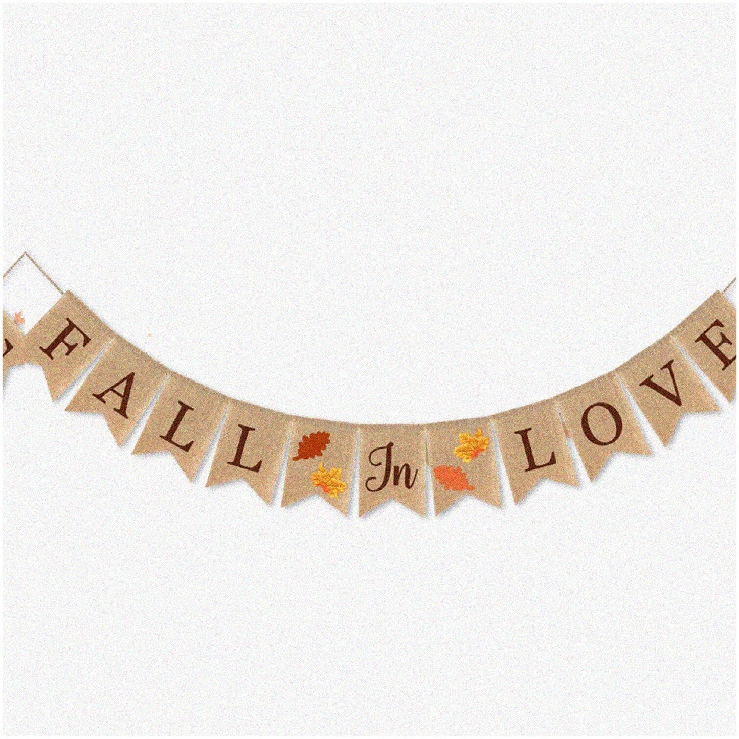 Autumn Romance Burlap Banner for Fall Weddings