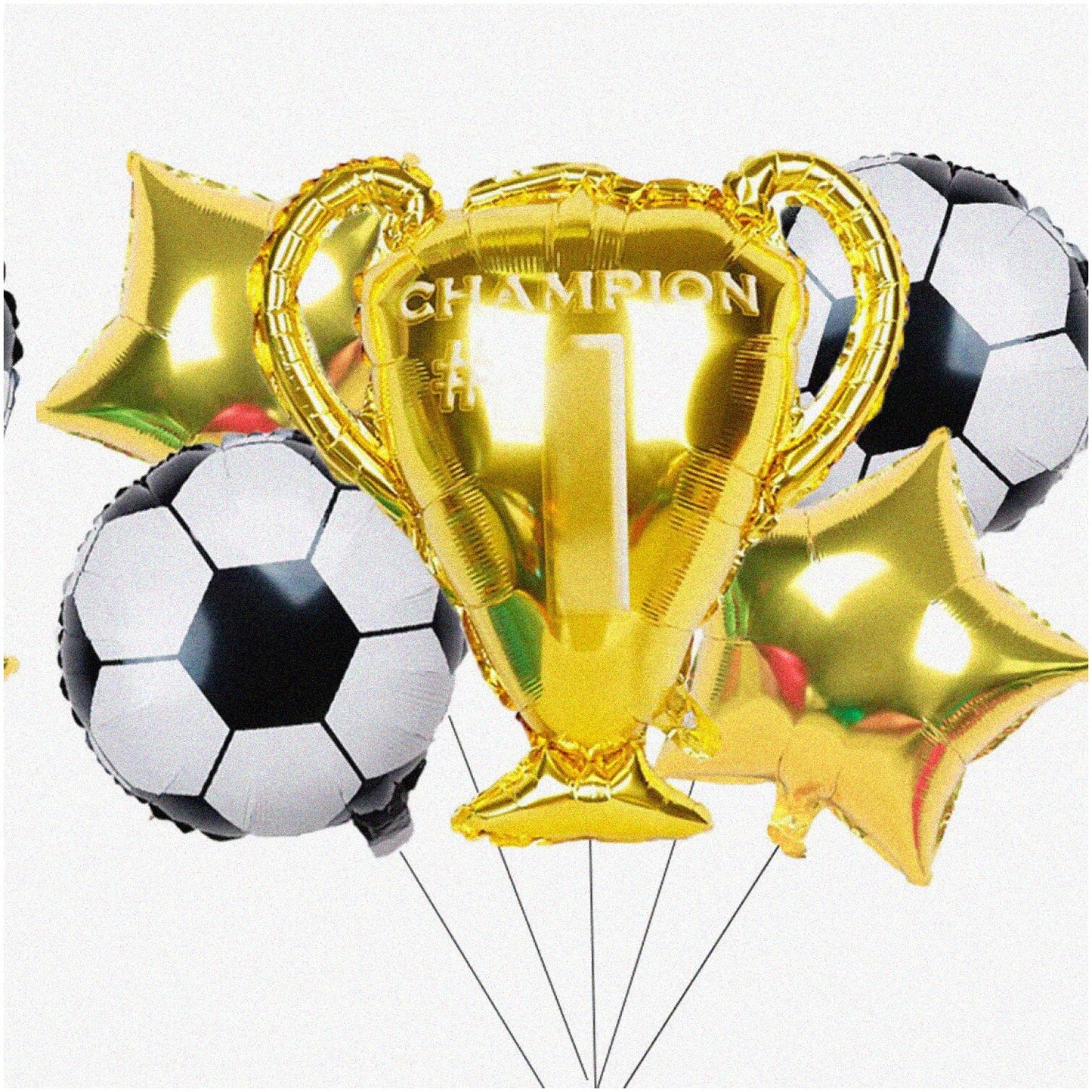 Golden Star Football Balloon Decorations